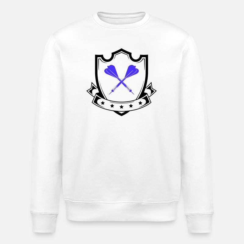 Blau Kreuzdarts Design - Stanley/Stella Unisex Bio-Sweatshirt ROLLER - Weiß