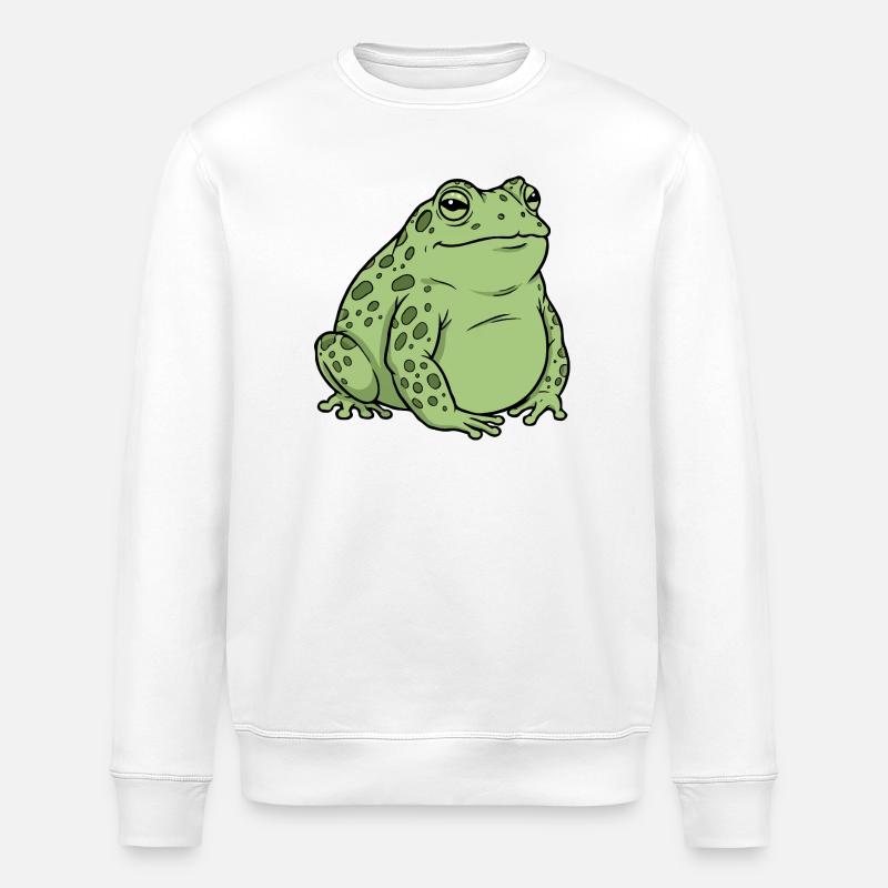 Fat toad - Stanley/Stella ROLLER Unisex Organic Sweatshirt - white