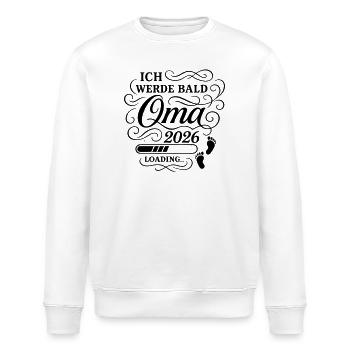 Ich werde bald Oma 2026 - Stanley/Stella Unisex Bio-Sweatshirt ROLLER - Weiß - Vorne - Nik (191cm)