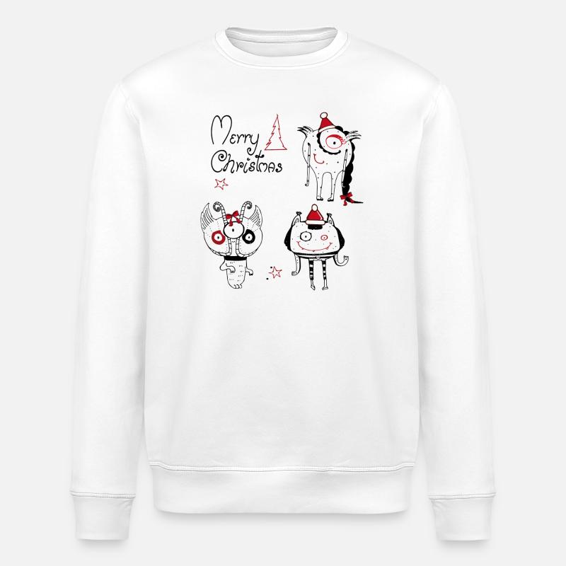 Monstres de Noël - Sweat bio ROLLER Stanley/Stella Unisexe - blanc