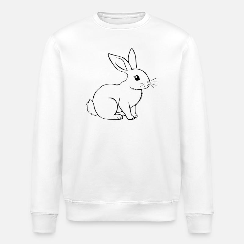 T-shirt lapin cadeau - Sweat bio ROLLER Stanley/Stella Unisexe - blanc