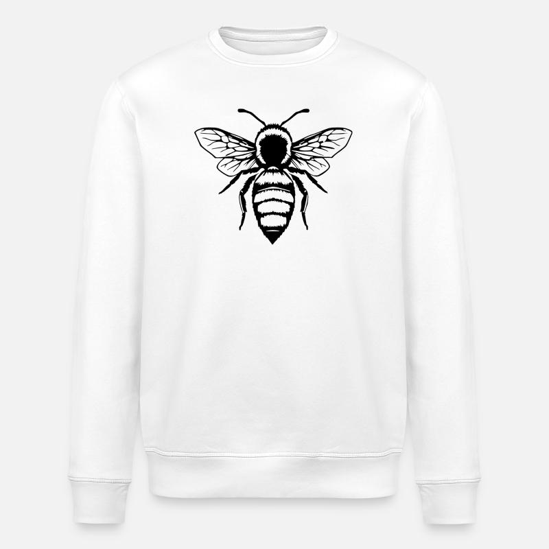 Biene Bienen Imker Geschenk - Stanley/Stella Unisex Bio-Sweatshirt ROLLER - Weiß
