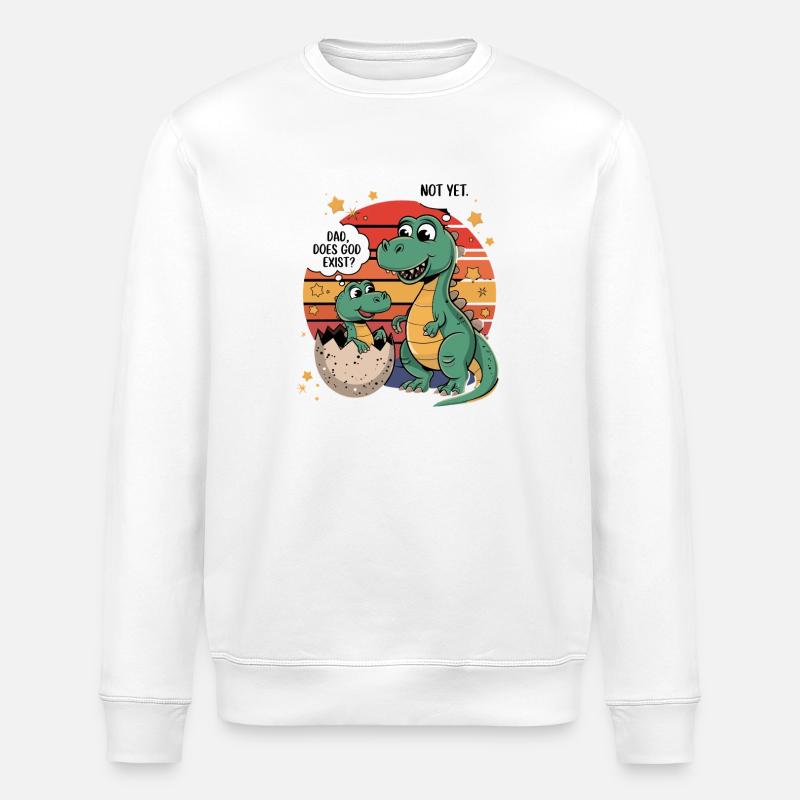 Dino Existenz Frage - Stanley/Stella Unisex Bio-Sweatshirt ROLLER - Weiß