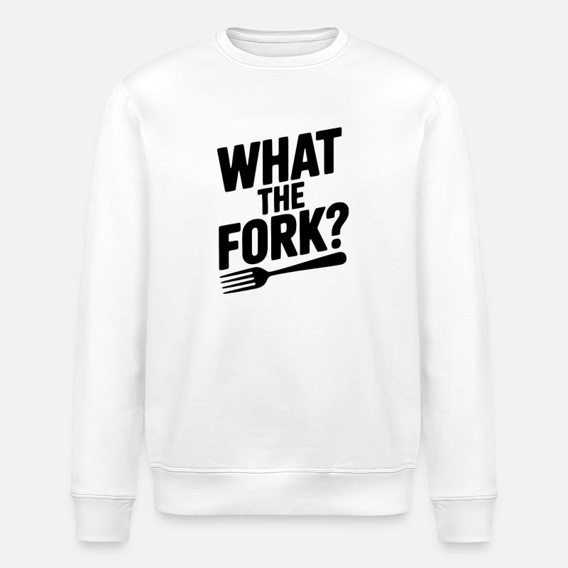 Qu’est-ce que c’est que la fourchette ? - Sweat bio ROLLER Stanley/Stella Unisexe - blanc