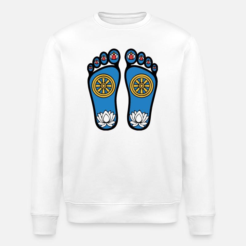 Pieds de Bouddha - Sweat bio ROLLER Stanley/Stella Unisexe - blanc