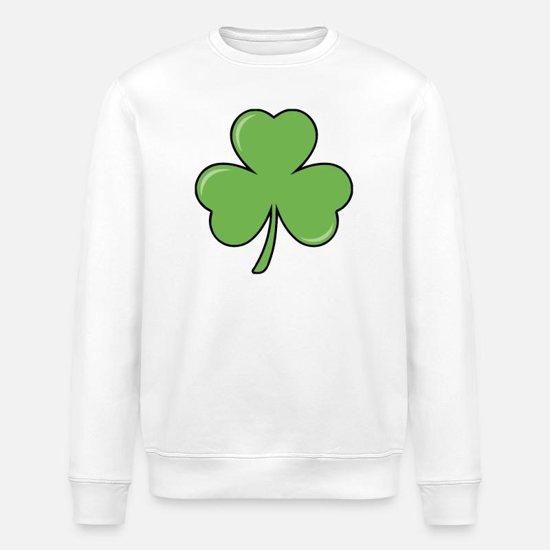 Irischer Klee - Stanley/Stella Unisex Bio-Sweatshirt ROLLER - Weiß