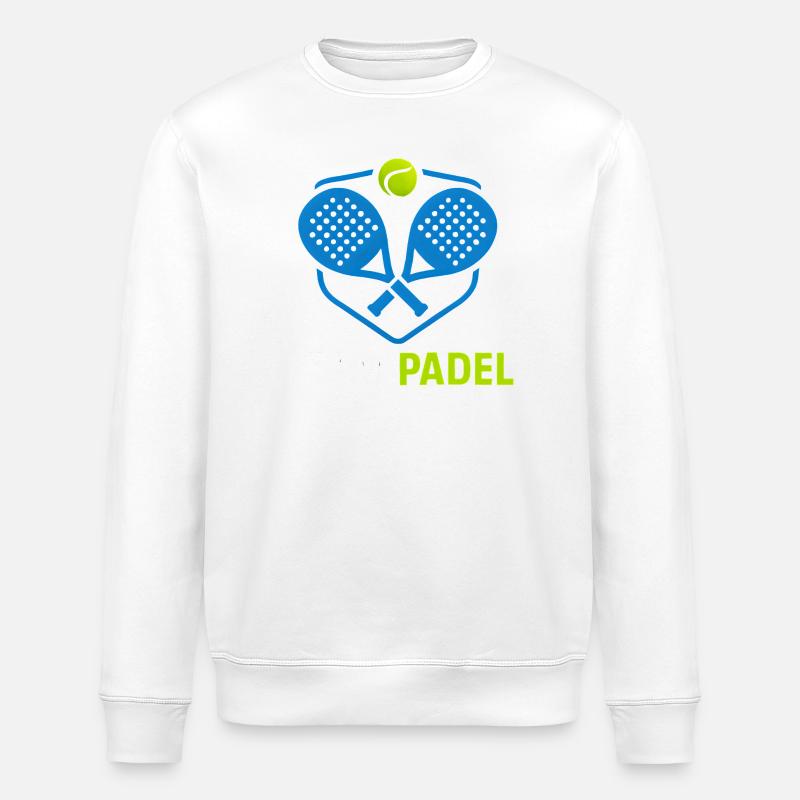 Padel Paddles Ball Team Logo - Stanley/Stella Unisex Bio-Sweatshirt ROLLER - Weiß