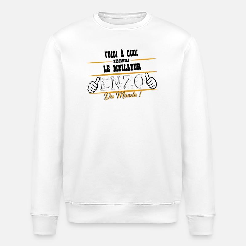 Bester Enzo der Welt - Stanley/Stella Unisex Bio-Sweatshirt ROLLER - Weiß