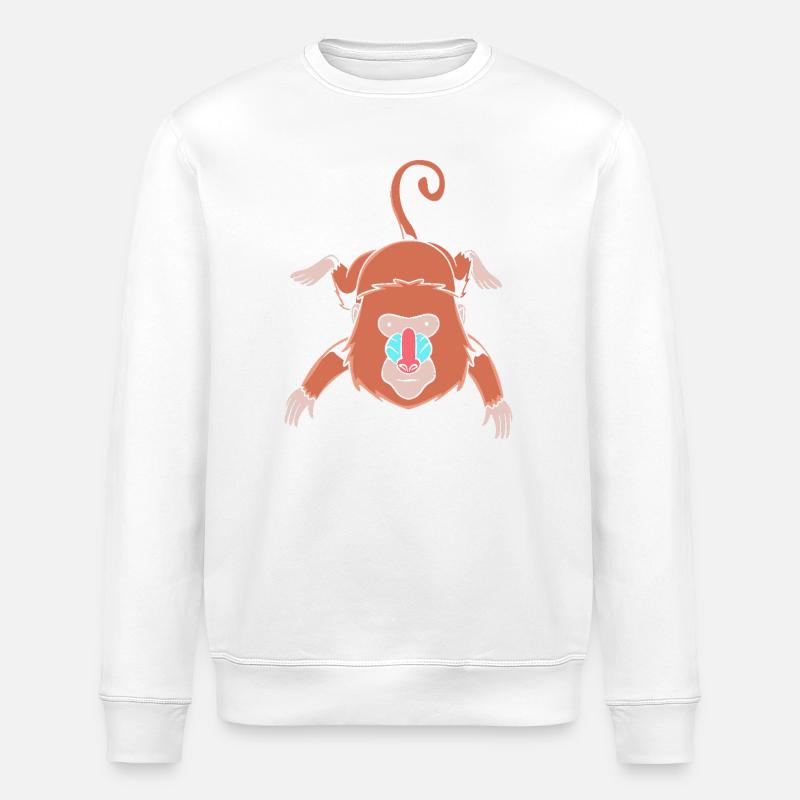 Affe - Stanley/Stella Unisex Bio-Sweatshirt ROLLER - Weiß