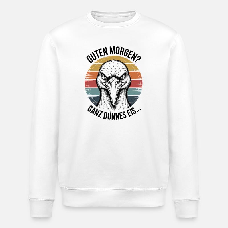 Storch Dünnes Eis Art - Stanley/Stella Unisex Bio-Sweatshirt ROLLER - Weiß