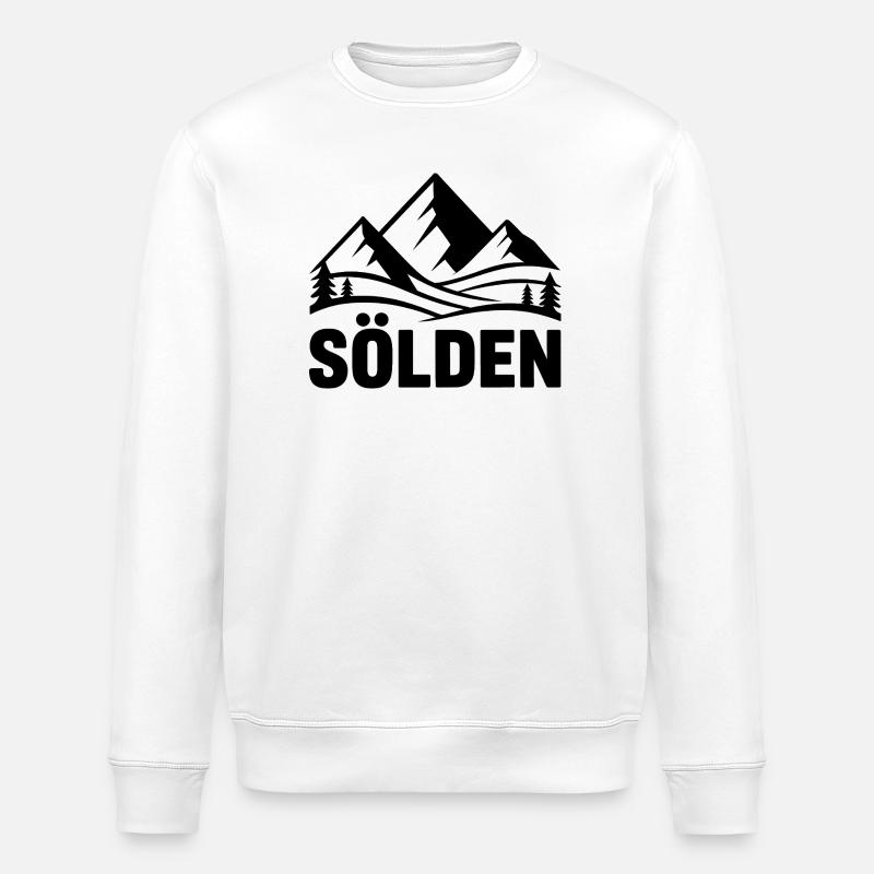 Sölden - Souvenir Design - Stanley/Stella Unisex Bio-Sweatshirt ROLLER - Weiß