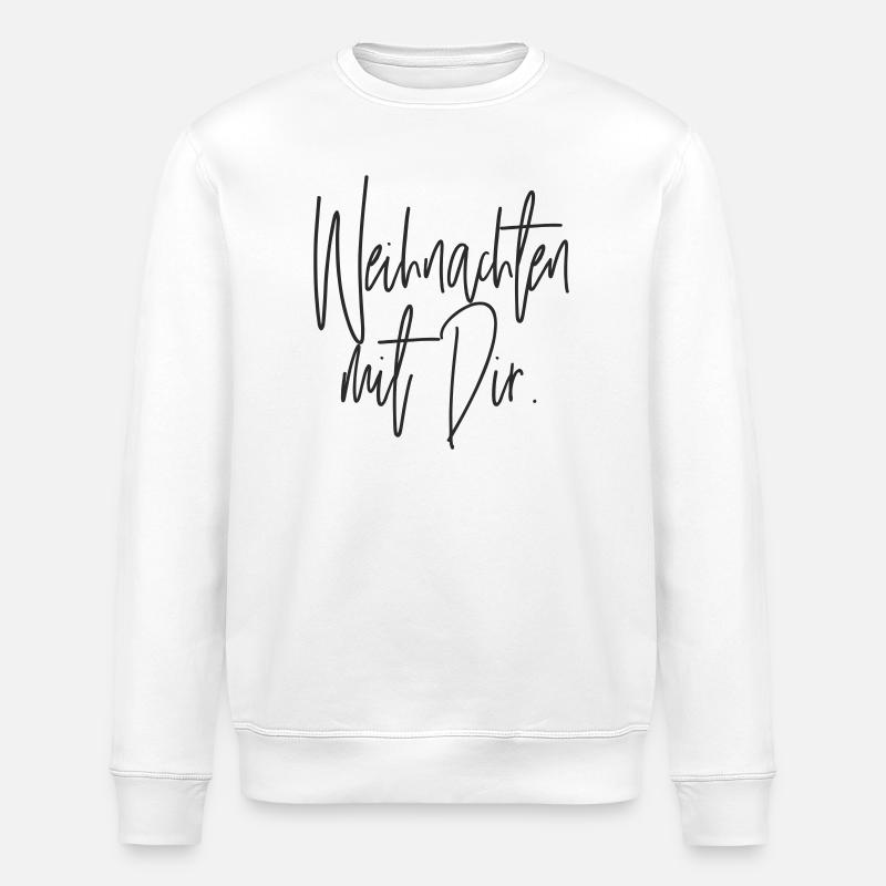 Noël avec toi Écriture manuscrite - Sweat bio ROLLER Stanley/Stella Unisexe - blanc