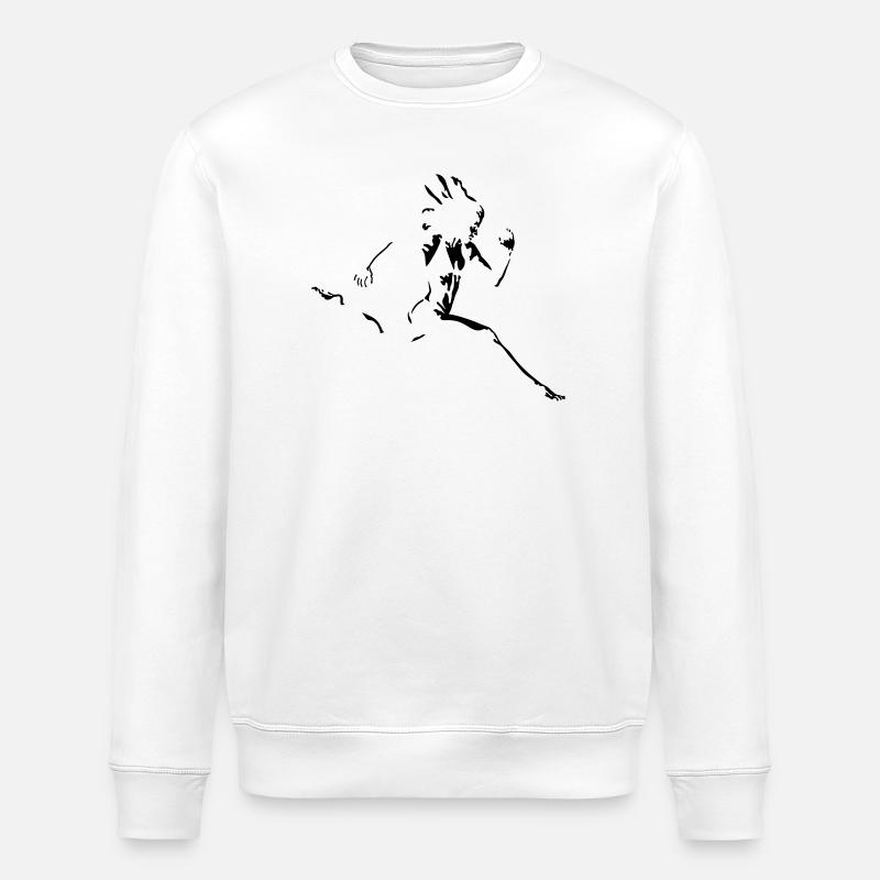 Läuferin - Stanley/Stella Unisex Bio-Sweatshirt ROLLER - Weiß