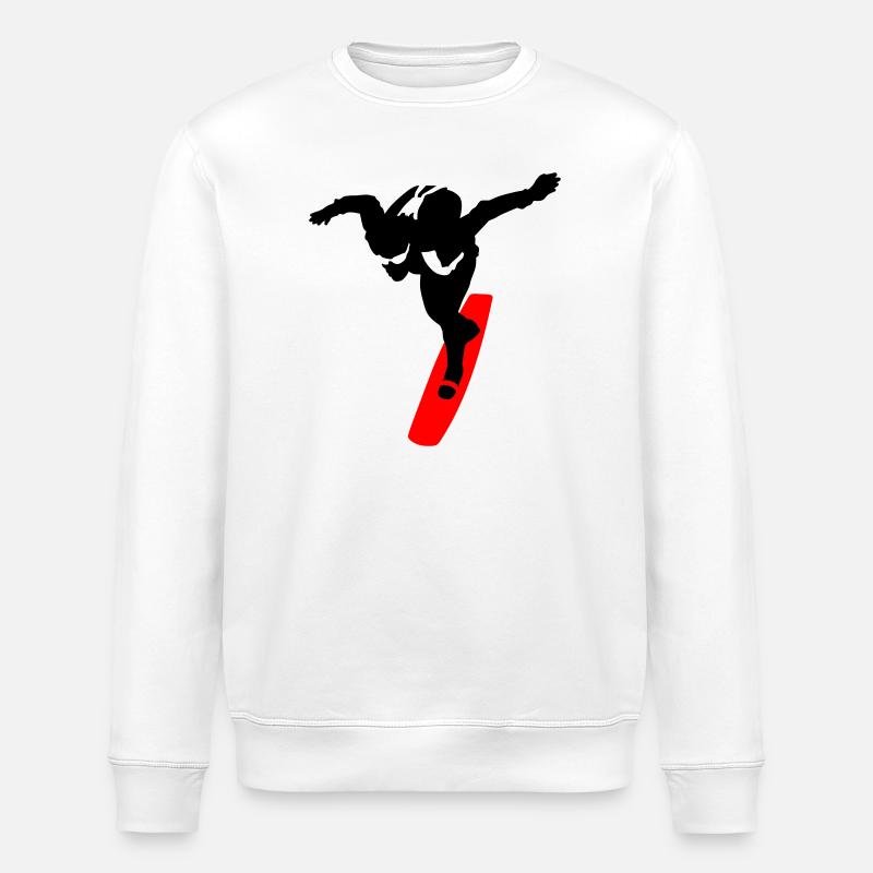 Surfer sur le ciel - Sweat bio ROLLER Stanley/Stella Unisexe - blanc