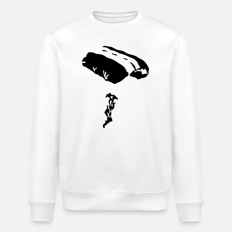 parachute - Stanley/Stella ROLLER Unisex Organic Sweatshirt - white