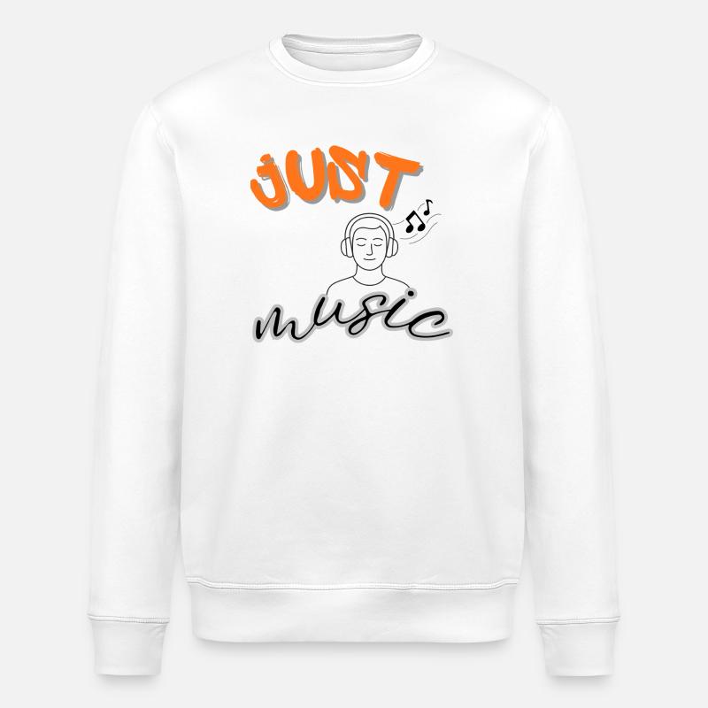 Nur Musik Neon - Stanley/Stella Unisex Bio-Sweatshirt ROLLER - Weiß