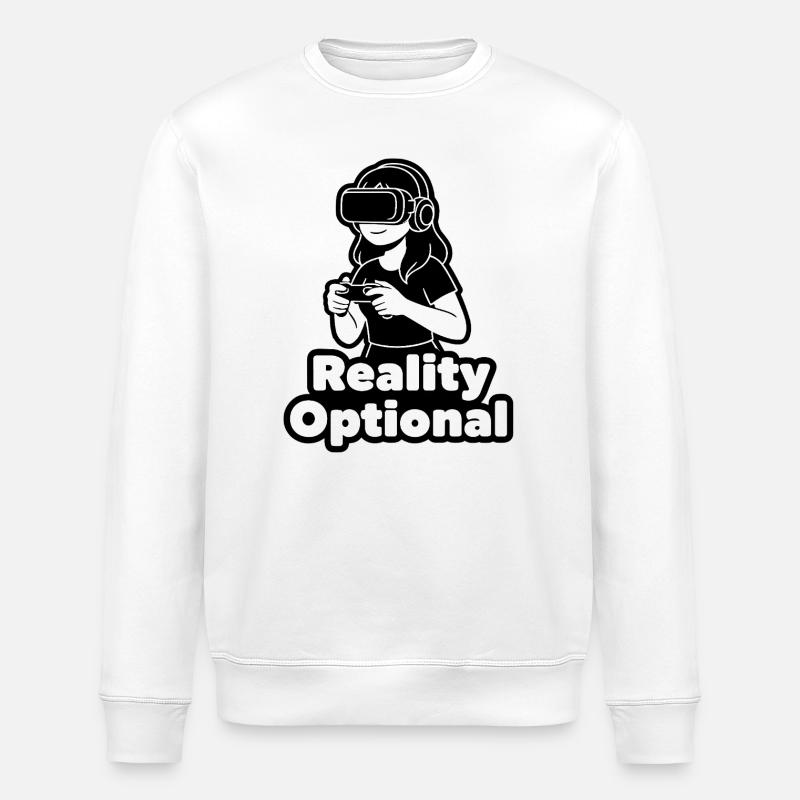 Réalité Illustration VR facultative - Sweat bio ROLLER Stanley/Stella Unisexe - blanc