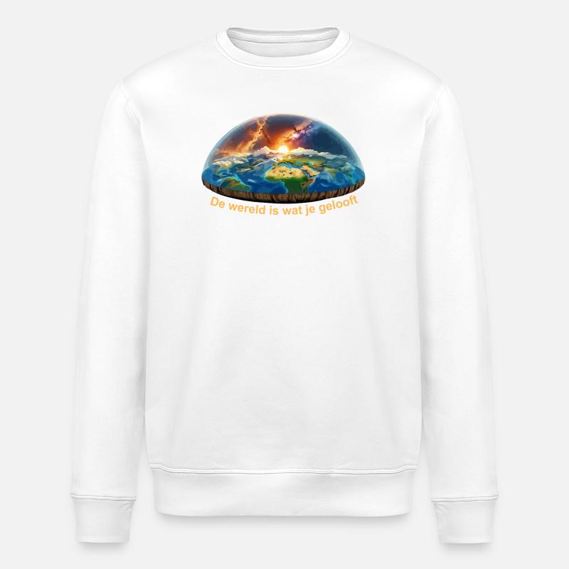 Die Welt ist, was du glaubst - Stanley/Stella Unisex Bio-Sweatshirt ROLLER - Weiß