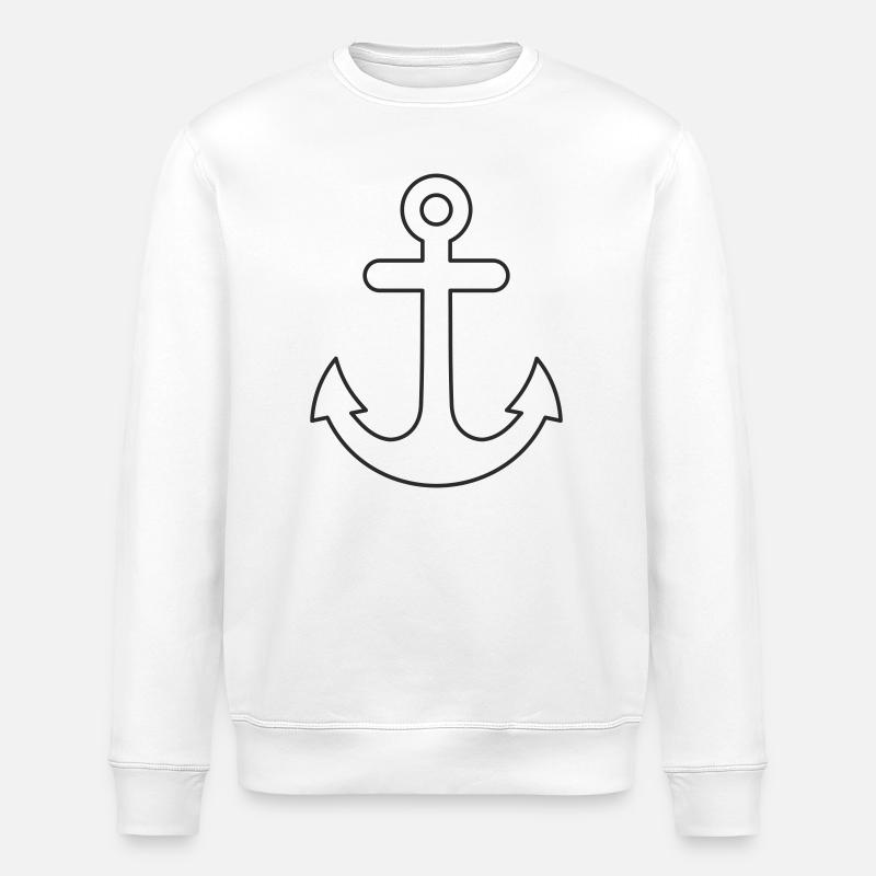 Anker Minimalistisches Design - Stanley/Stella Unisex Bio-Sweatshirt ROLLER - Weiß