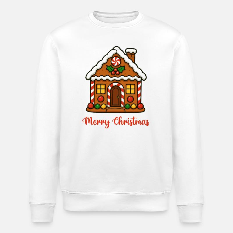 Lebkuchenhaus Weihnachtsträume - Stanley/Stella Unisex Bio-Sweatshirt ROLLER - Weiß