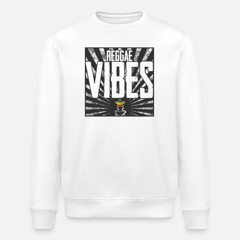 Reggae Vibes Design - Stanley/Stella Unisex Bio-Sweatshirt ROLLER - Weiß