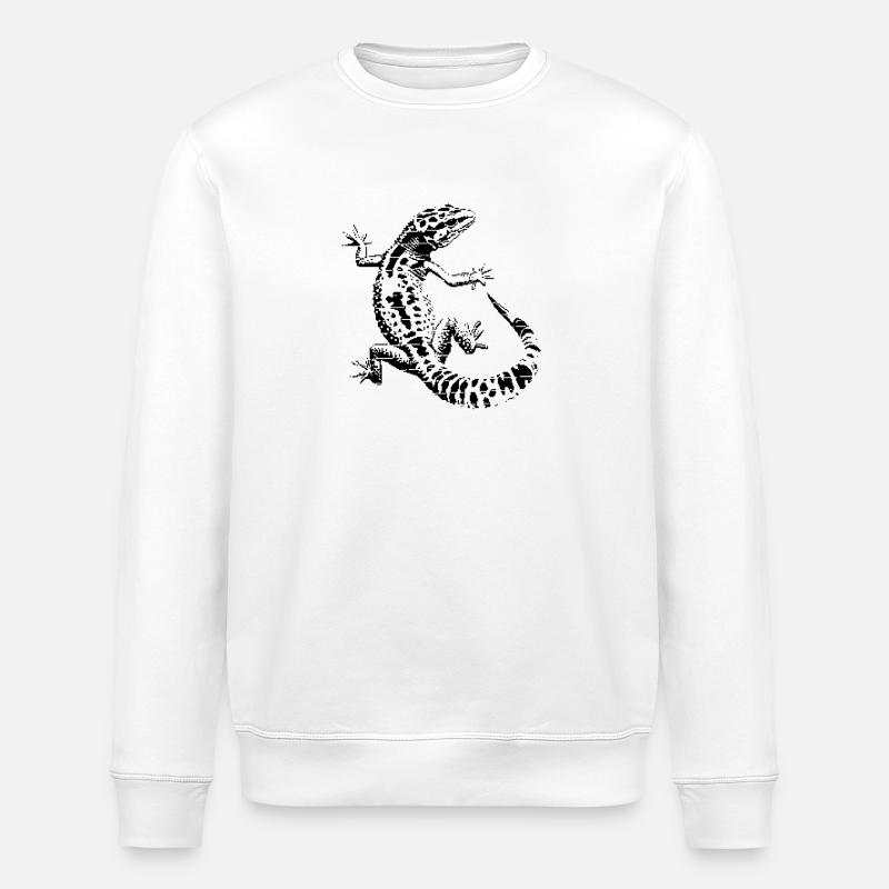 Leopardgecko - Stanley/Stella Unisex Bio-Sweatshirt ROLLER - Weiß