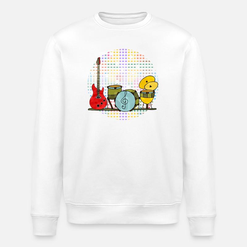 Musikinstrumente - Stanley/Stella Unisex Bio-Sweatshirt ROLLER - Weiß
