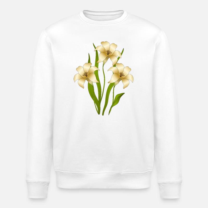 Fleur - Sweat bio ROLLER Stanley/Stella Unisexe - blanc