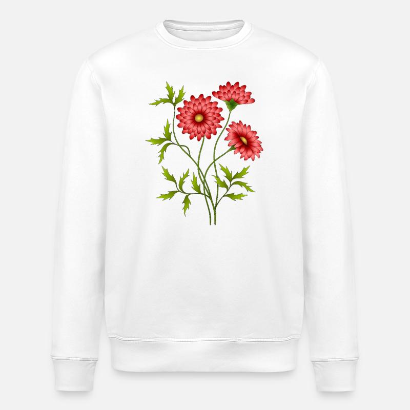 Blumen - Stanley/Stella Unisex Bio-Sweatshirt ROLLER - Weiß
