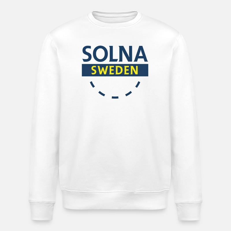 Solna Sweden logo design circulaire - Sweat bio ROLLER Stanley/Stella Unisexe - blanc