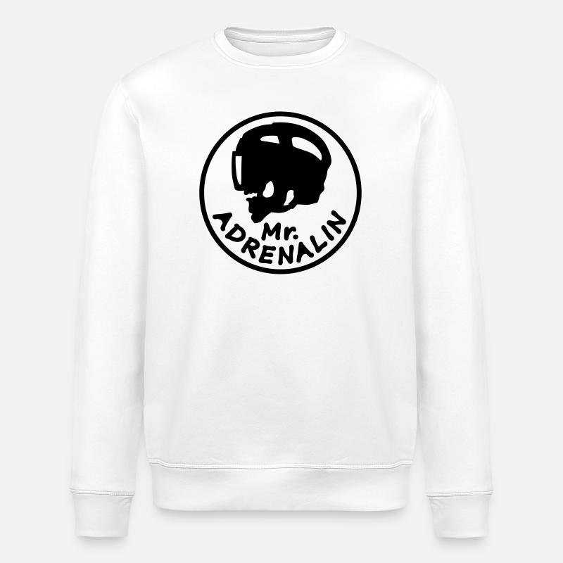 Mr. Adrenalin Eishockey - Stanley/Stella ROLLER Unisex Organic Sweatshirt - white