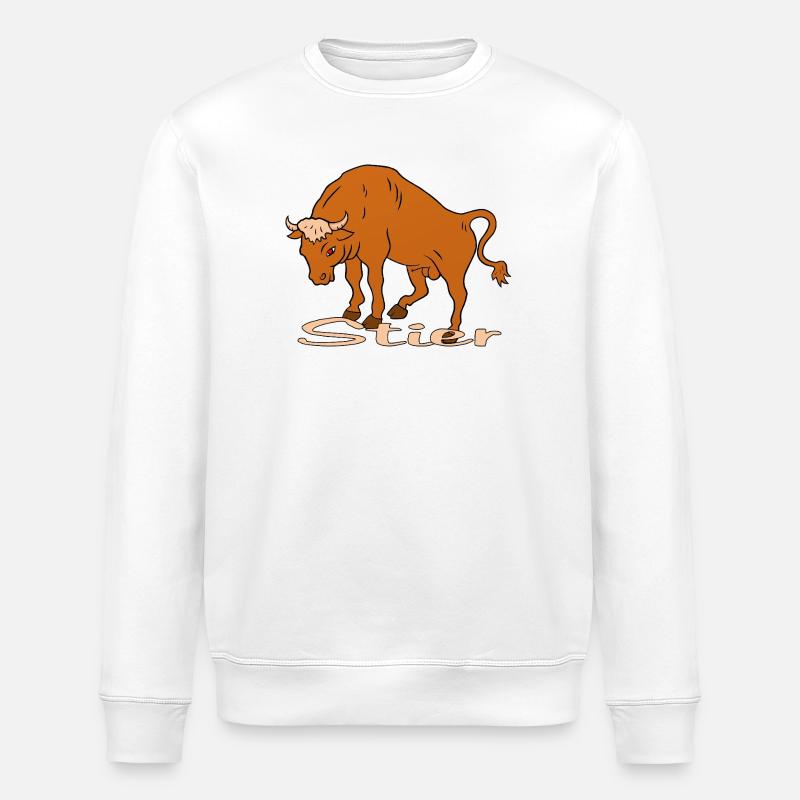 Sternzeichen Stier - Stanley/Stella Unisex Bio-Sweatshirt ROLLER - Weiß