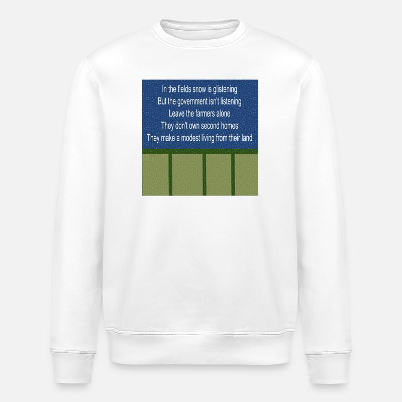 Farmers Fields Protestreim der britischen Labour-Regierung - Stanley/Stella Unisex Bio-Sweatshirt ROLLER - Weiß