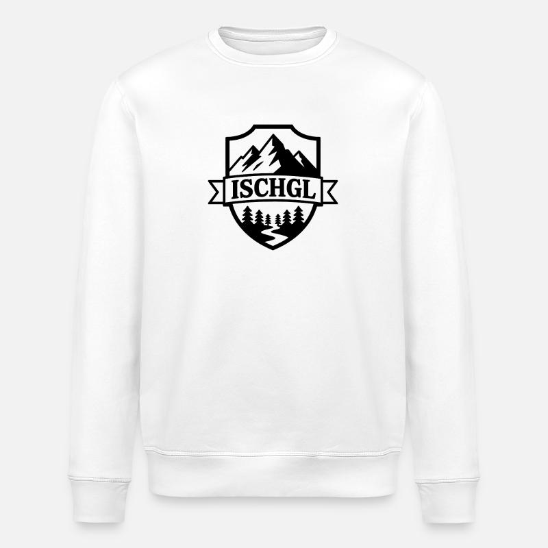 Ischgl - Souvenir Design - Stanley/Stella ROLLER Unisex Organic Sweatshirt - white