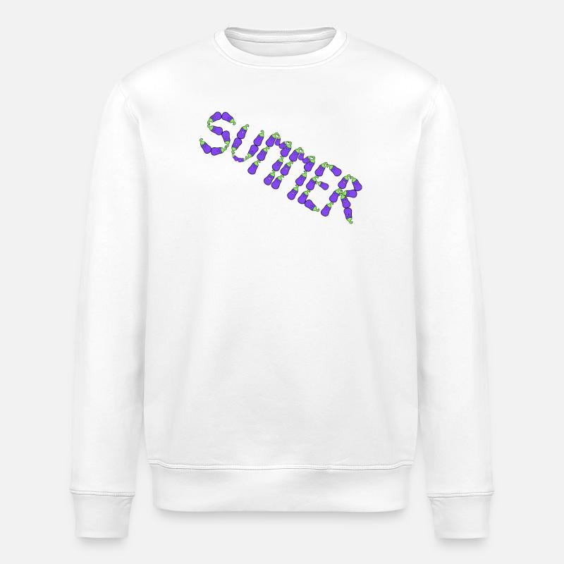 Sommer-Auberginen - Stanley/Stella Unisex Bio-Sweatshirt ROLLER - Weiß