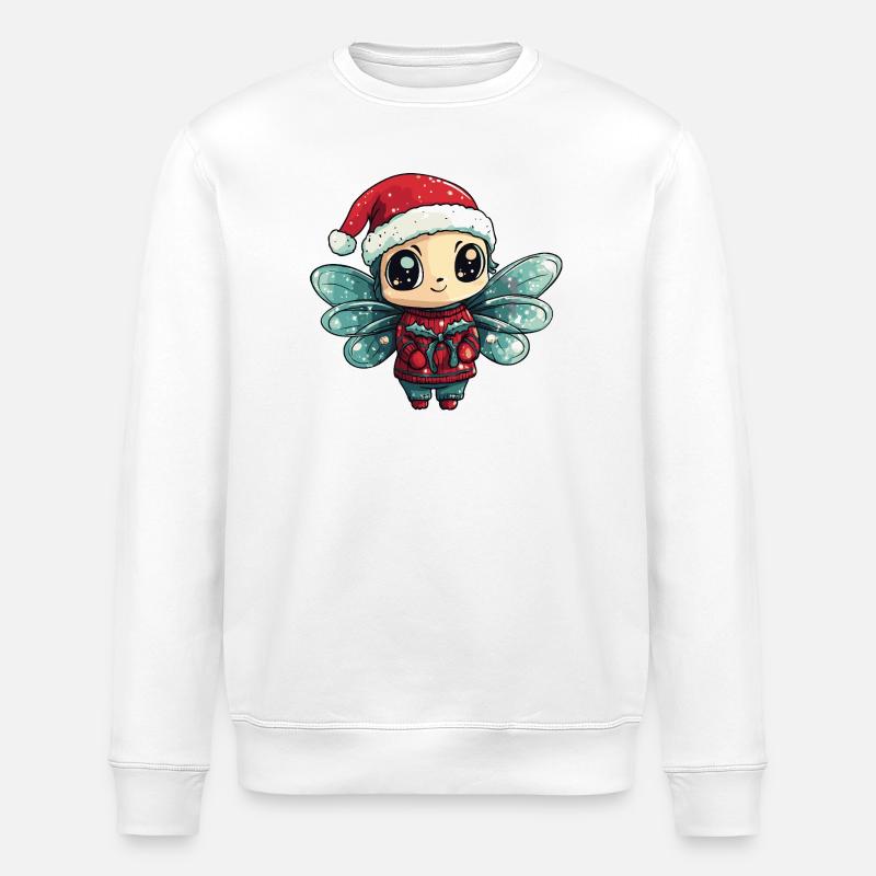Libelle Weihnachten - Stanley/Stella Unisex Bio-Sweatshirt ROLLER - Weiß