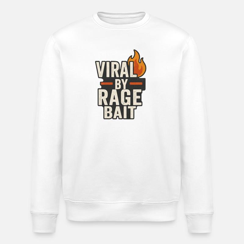 Viral par Rage Bait, drôle - Sweat bio ROLLER Stanley/Stella Unisexe - blanc