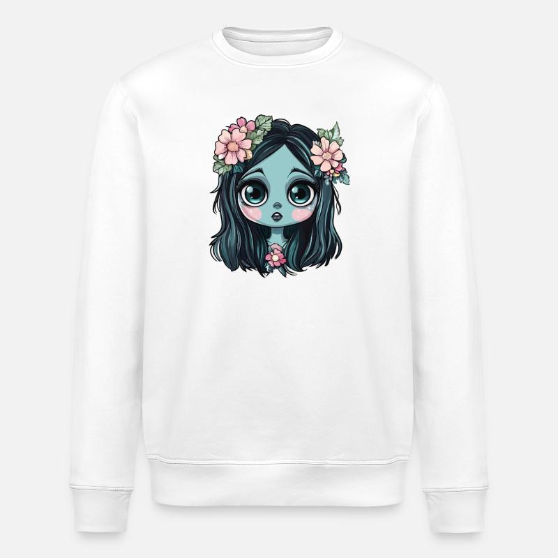 Demoiselle d’honneur bleue avec couronne - Sweat bio ROLLER Stanley/Stella Unisexe - blanc