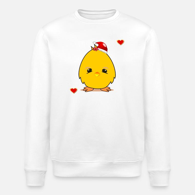 Christmas Chick Christmas Heart - Stanley/Stella ROLLER Unisex Organic Sweatshirt - white