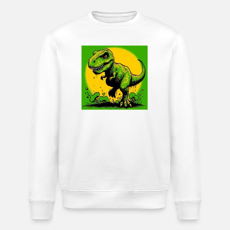 Dinosaurier - Stanley/Stella Unisex Bio-Sweatshirt ROLLER - Weiß