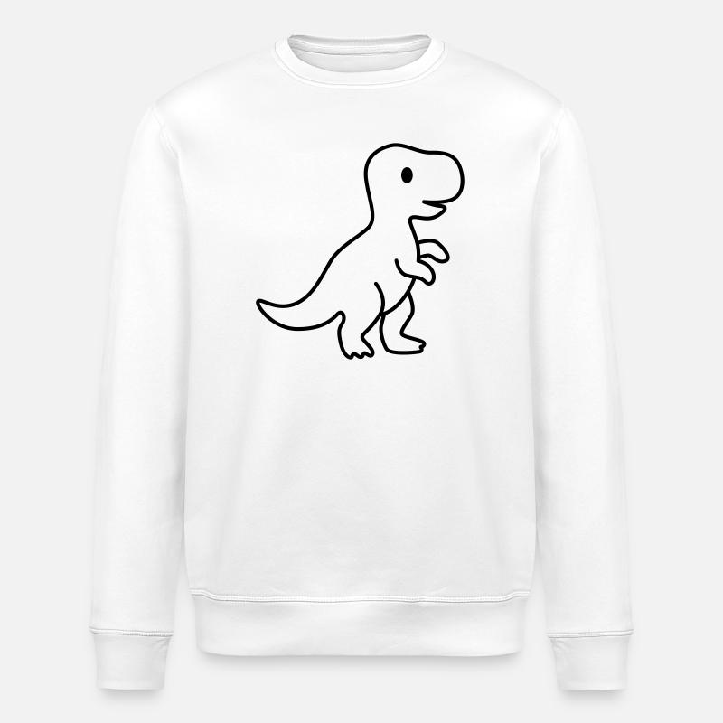 Dino / Dinosaurier - Stanley/Stella Unisex Bio-Sweatshirt ROLLER - Weiß