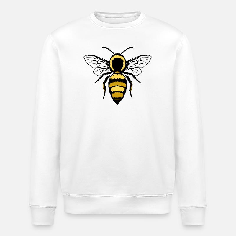Bee Bees T-shirt Beekeeper Gift - Stanley/Stella ROLLER Unisex Organic Sweatshirt - white