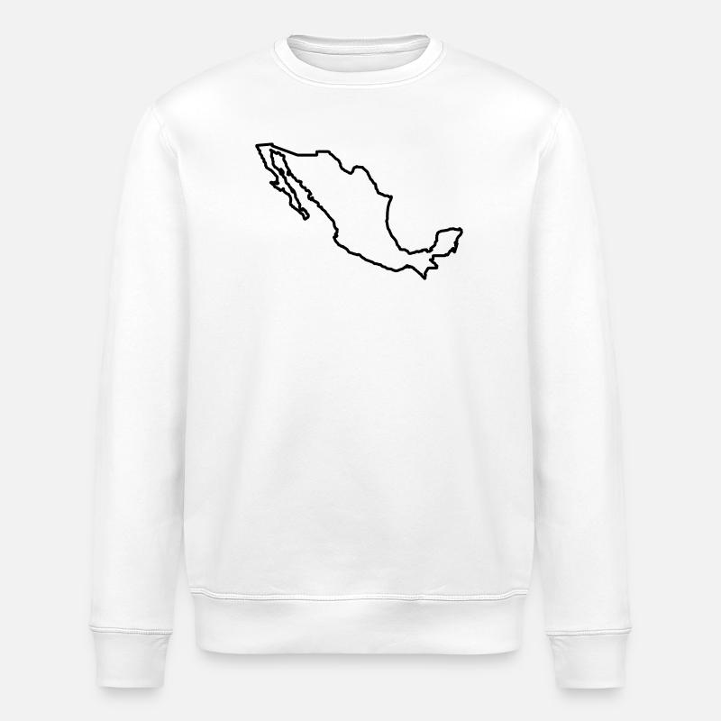 Mexico Outline - Stanley/Stella ROLLER Unisex Organic Sweatshirt - white