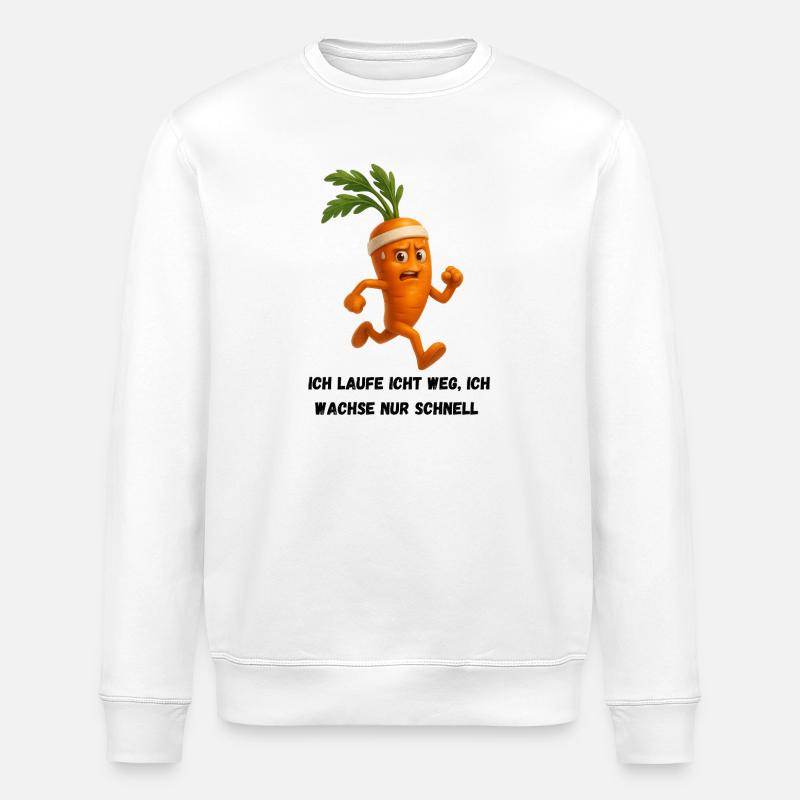 Flitzender Karottenheld - Stanley/Stella Unisex Bio-Sweatshirt ROLLER - Weiß