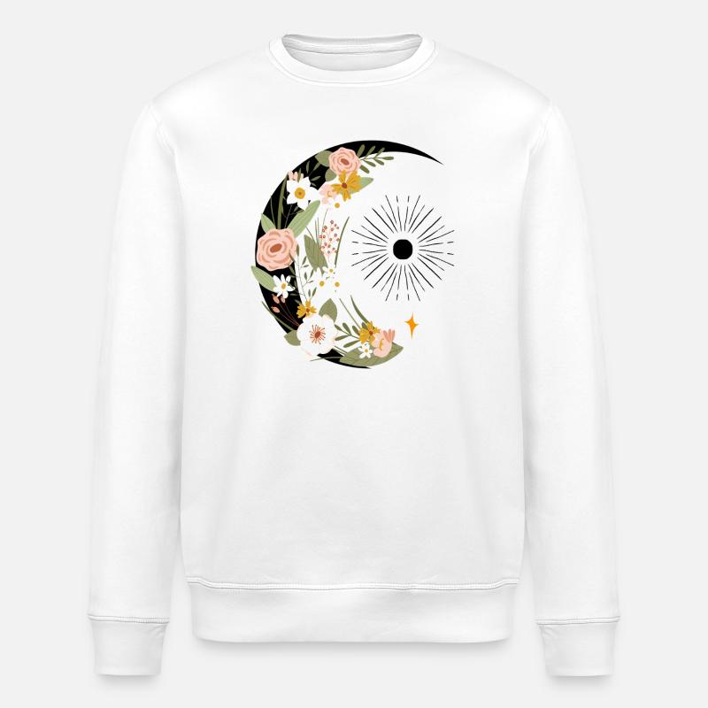  Blumen Ornament - Stanley/Stella Unisex Bio-Sweatshirt ROLLER - Weiß