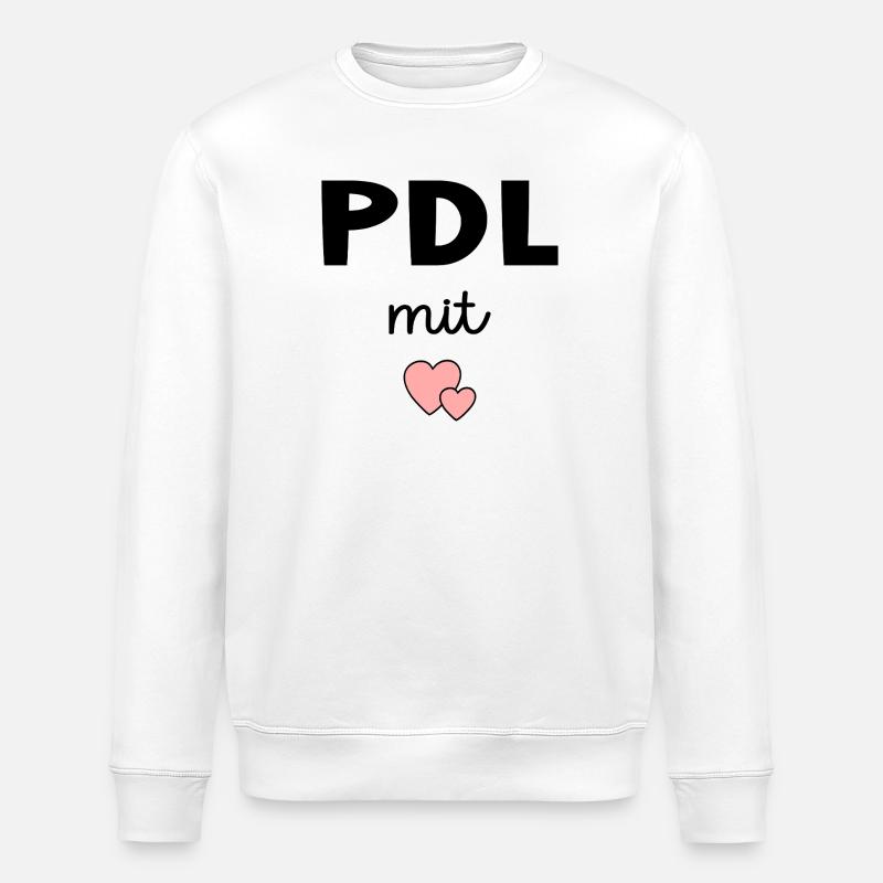 PDL Pflegedienstleitung mit Herz - Stanley/Stella Unisex Bio-Sweatshirt ROLLER - Weiß