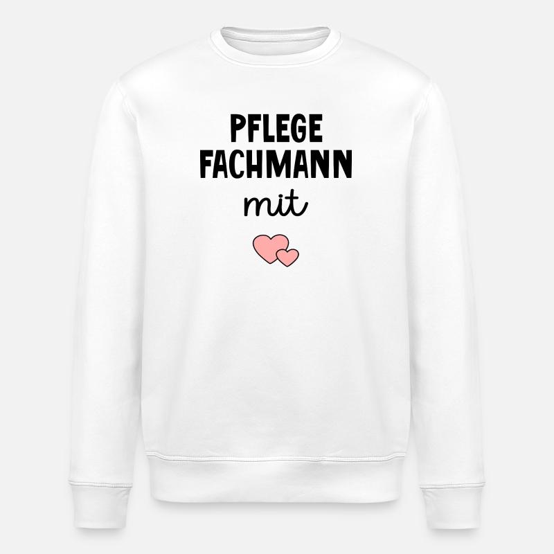 Pflege Pflegefachmann mit Herz - Stanley/Stella Unisex Bio-Sweatshirt ROLLER - Weiß