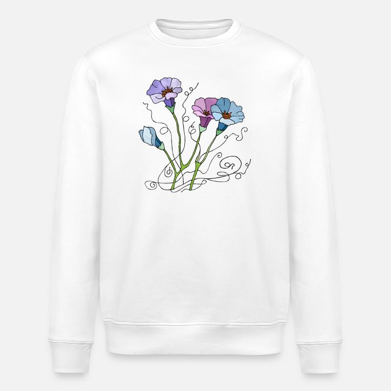 Fleur - Sweat bio ROLLER Stanley/Stella Unisexe - blanc