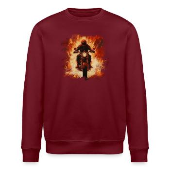 Flame Storm Motorcyclists - Stanley/Stella ROLLER Unisex Organic Sweatshirt - white - Front - Nik (191cm)