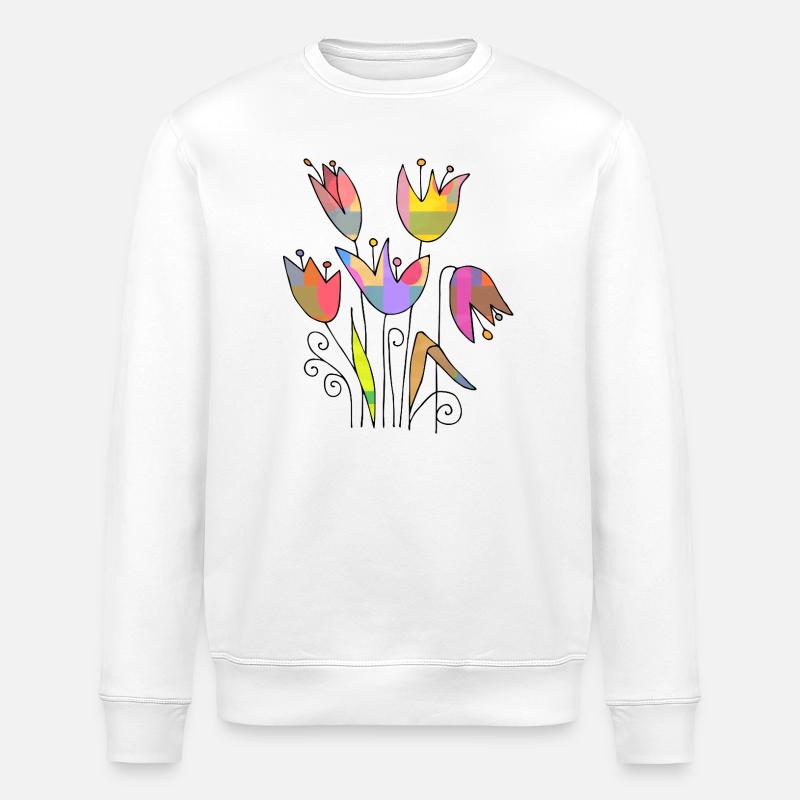 Fleur - Sweat bio ROLLER Stanley/Stella Unisexe - blanc